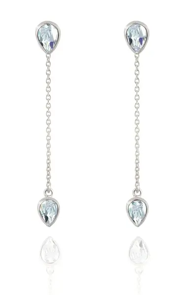 Beneto Exclusive Půvabné dlouhé stříbrné náušnice s topazy TOPAGUP2719