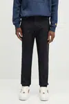 Bavlněné kalhoty Paul Smith pánské, tmavomodrá barva, ve střihu chinos, M1R-255U-P02630