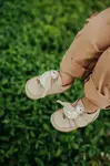 Kožené topánky pre bábätká Donsje Niek Sneakers Pink Chickadee