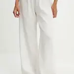 Bavlněné kalhoty Answear.LAB dámské, bílá barva, high waist