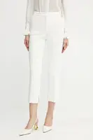 Kalhoty Elisabetta Franchi dámské, béžová barva, medium waist, PA09852E2