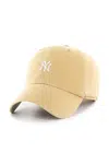 Bavlněná baseballová čepice 47 brand MLB New York Yankees žlutá barva, B-BSRNR17GWS-LT