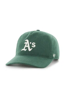 Kšiltovka 47 brand MLB Athletics zelená barva, s aplikací, B-TCDLC18IWP-DG