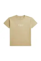 Dětské bavlněné tričko Polo Ralph Lauren béžová barva, 322964779005