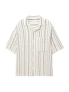 Pull&Bear Košeľa  čierna / biela