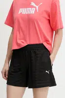 Kraťasy Puma dámské, černá barva, high waist, 685028