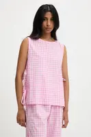 Bavlněná halenka Answear.LAB dámská, růžová barva, vzorovaná