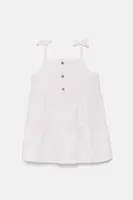 Dětské lněné šaty United Colors of Benetton růžová barva, mini, 4Q1NGV025