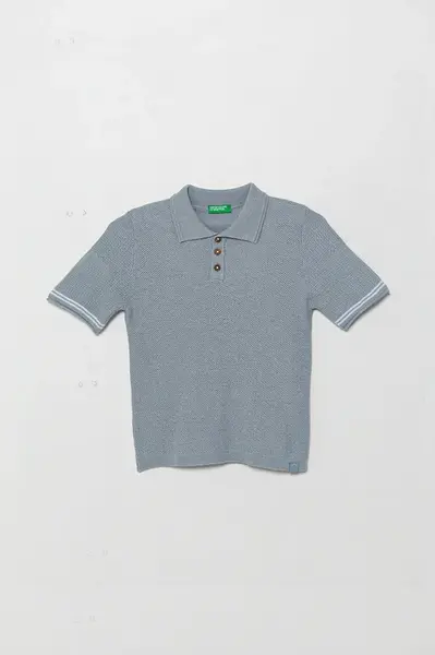 Dětské polo tričko ze lněné směsi United Colors of Benetton