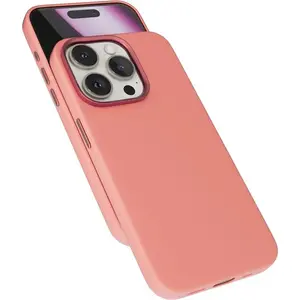 Silikonový zadní kryt Epico Mag+ pro Apple iPhone 16 Pro, broskově růžová
