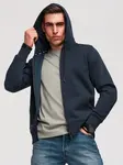 Ombre Men's unbuttoned BASIC sweatshirt - navy blue