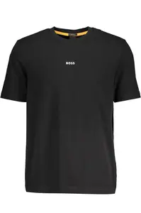 Černé triko BOSS s krátkým rukávem
