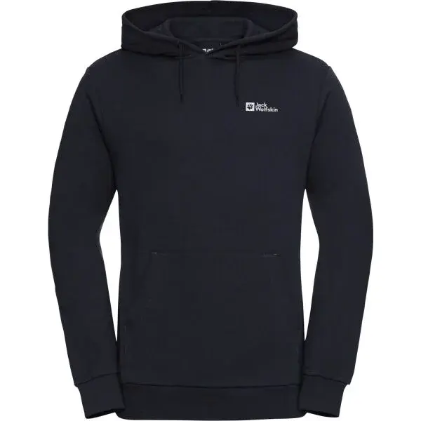Jack Wolfskin ESSENTIAL HOODIE M Pánská mikina, tmavě modrá, velikost XXL