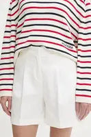 Kraťasy United Colors of Benetton dámské, bílá barva, high waist, 40FAD901U