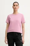Bavlněné tričko Picture Virel dámské, růžová barva, WTS0575