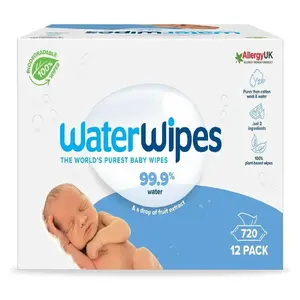 WATERWIPES 100% BIO Odbouratelné ubrousky 12x 60 ks