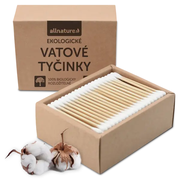 Allnature Ekologické vatové tyčinky 200 ks