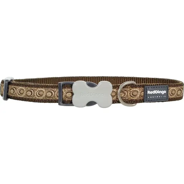 Nylonový obojok Red dingo cosmos hnedý, Veľkosť: M