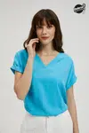 Marisse Women's Shirt L-Ko-4367 Turquoise