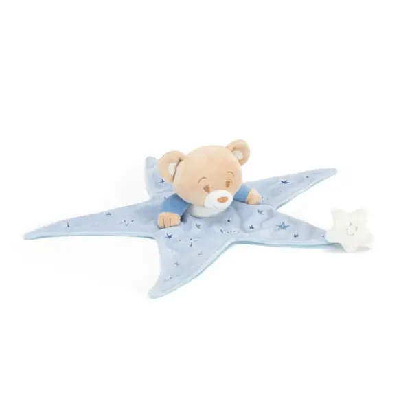 TRUDI BABY STAR- Plyšový maznáčík - Macko - modrý T18177