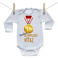 Boodyy Body s dlhým rukávom Budúci olympijský víťaz 74 (6-9 mesiacov)