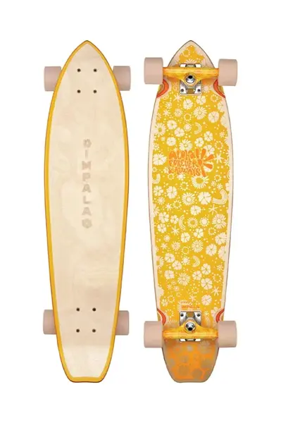Skateboard Impala Zeina Longboard x Brooke Kelley oranžová barva