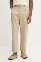 Bavlněné kalhoty A.P.C. pantalon renato pánské, béžová barva, ve střihu chinos, COHFU.H08428