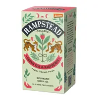 Hampstead Tea BIO Zelený čaj s malinami 20x1,5 g