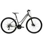 Dámské crossové kolo Kross EVADO 3.0 28" - model 2025 L (19", 168-180 cm) šedá / zelená / lesk