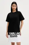 Bavlněné šaty Karl Lagerfeld Jeans