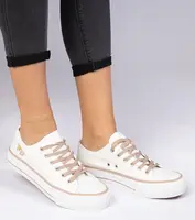 Gemre White and brown classic women's sneakers Ellana