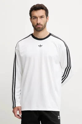 Tričko s dlouhým rukávem adidas Originals Jacq Jersey Ls bílá barva, s aplikací, JX1519