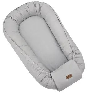 FEEDO Hnízdo pro miminko Light Grey 90x60 cm