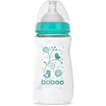 Baboo Anti-colic Glass Feeding Bottle Wide Neck skleněná kojenecká láhev 3m+ 250 ml