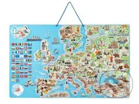 Woody Magnetická mapa EVROPY (společenská hra  3 v 1) - hra z kategorie Vzdělávací hry