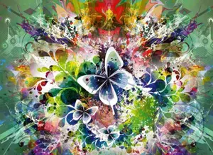 Spring Flowers and Butterflies - puzzle z kategorie Umělecké