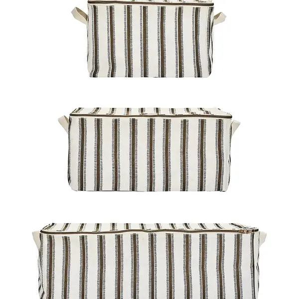 Sada úložných košů House Doctor HDVibes 35 x 55 cm 3-pack bílá barva