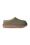Dětské semišové papuče UGG K TASMAN II zelená barva, 1019066K