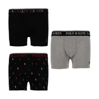 Dětské boxerky Polo Ralph Lauren 3-pack černá barva