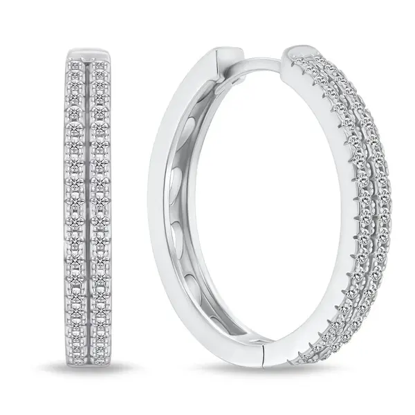 Brilio Silver Překrásné stříbrné kruhy se zirkony EA769W