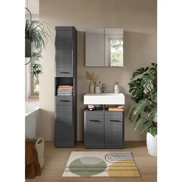 MID.YOU KOUPELNA šedá, vysoce lesklá šedá