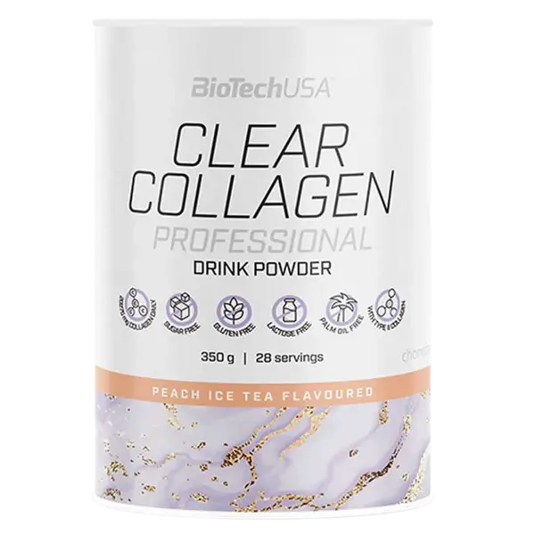 BioTech USA Clear Collagen Professional 350g - broskvový ledový čaj