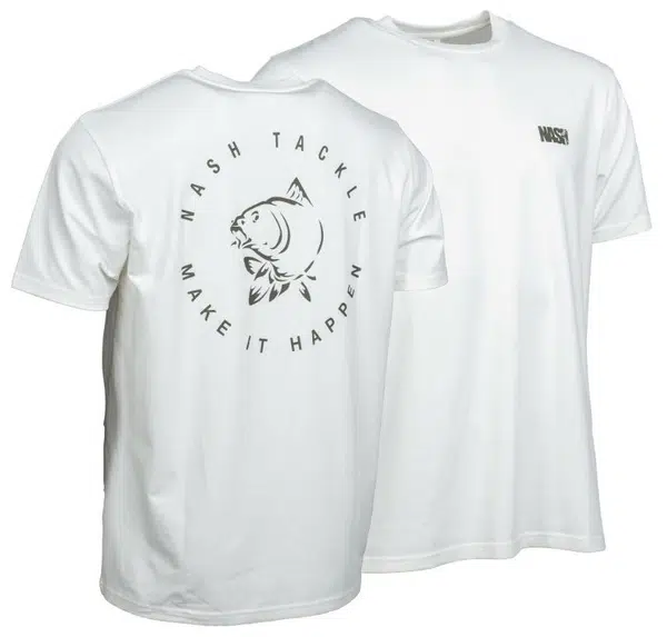 Nash tričko make it happen carp logo t-shirt ecru - l