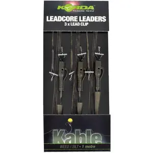 Korda olověná montáž hybrid lead clip leadcore leader 3ks-gravel