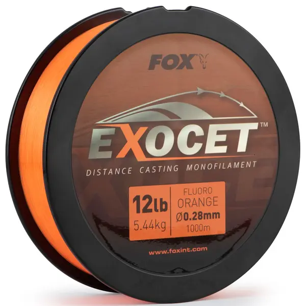 Fox vlasec exocet fluoro orange mono 1000 m - 0,33 mm 7,5 kg