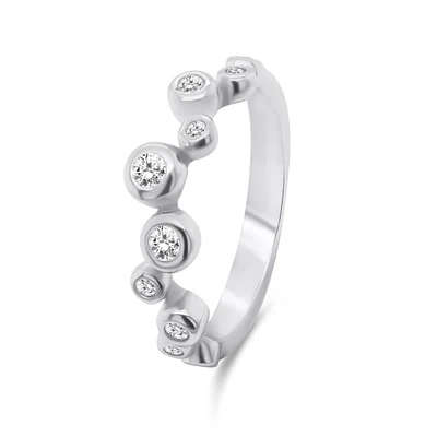 Brilio Silver Půvabný stříbrný prsten se zirkony RI060W 56 mm