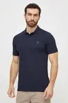 BOSS Orange polo pánské bavlněné s elastanem Passenger