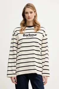 Bavlnené tričko s dlhým rukávom Barbour Maeve