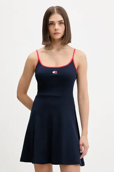 Tommy Jeans letní šaty bavlněné s elastanem