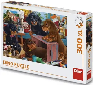 Puzzle - Jezevčíci (300 XL dílků) (poškozená)